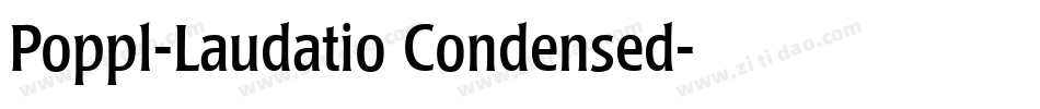 Poppl-Laudatio Condensed字体转换
